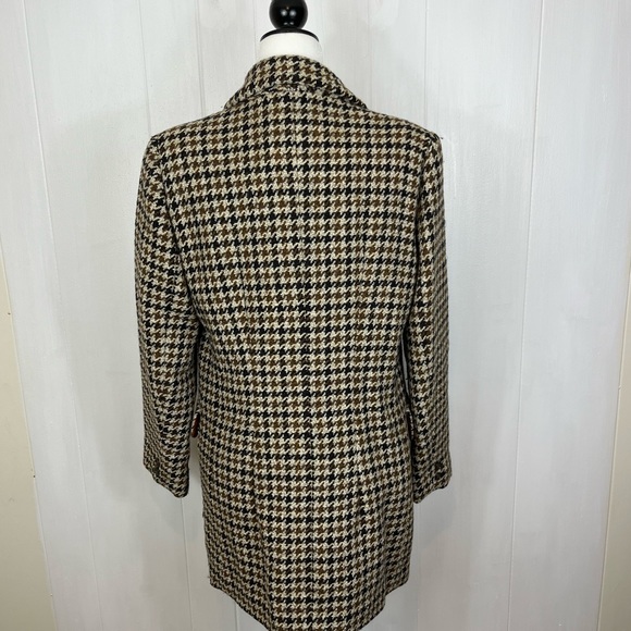 Vintage Wool Houndstooth Double Breasted Blazer Sz M - Picture 5 of 13